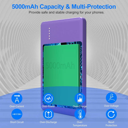 8MM Ultra-Slim MagSafe Power Bank - 5000mAh Magnetic Fast Charger 2 In 1 5000mAh 8MM Slim MagSafe Wireless | Ectron Online