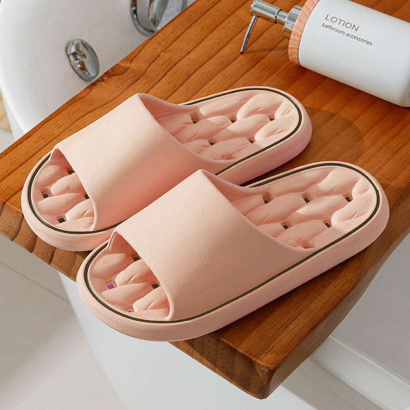 Non-slip Design Bathroom Slippers Home Summer Thick Sole Floor Bedroom House Shoes For Women Men Non-slip Design Bathroom Slippers Home S | Ectron Online