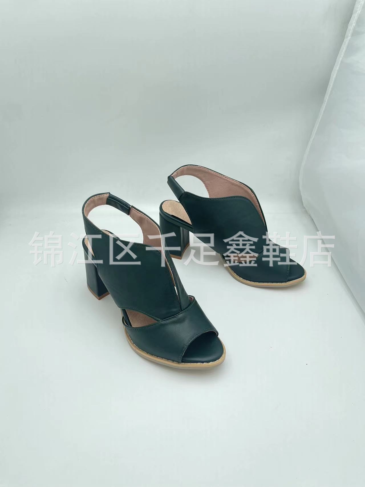 Summer Women’s Stylish Peep Toe Chunky Heel Sandals Summer Women's Stylish Peep Toe High Hee | Ectron Online