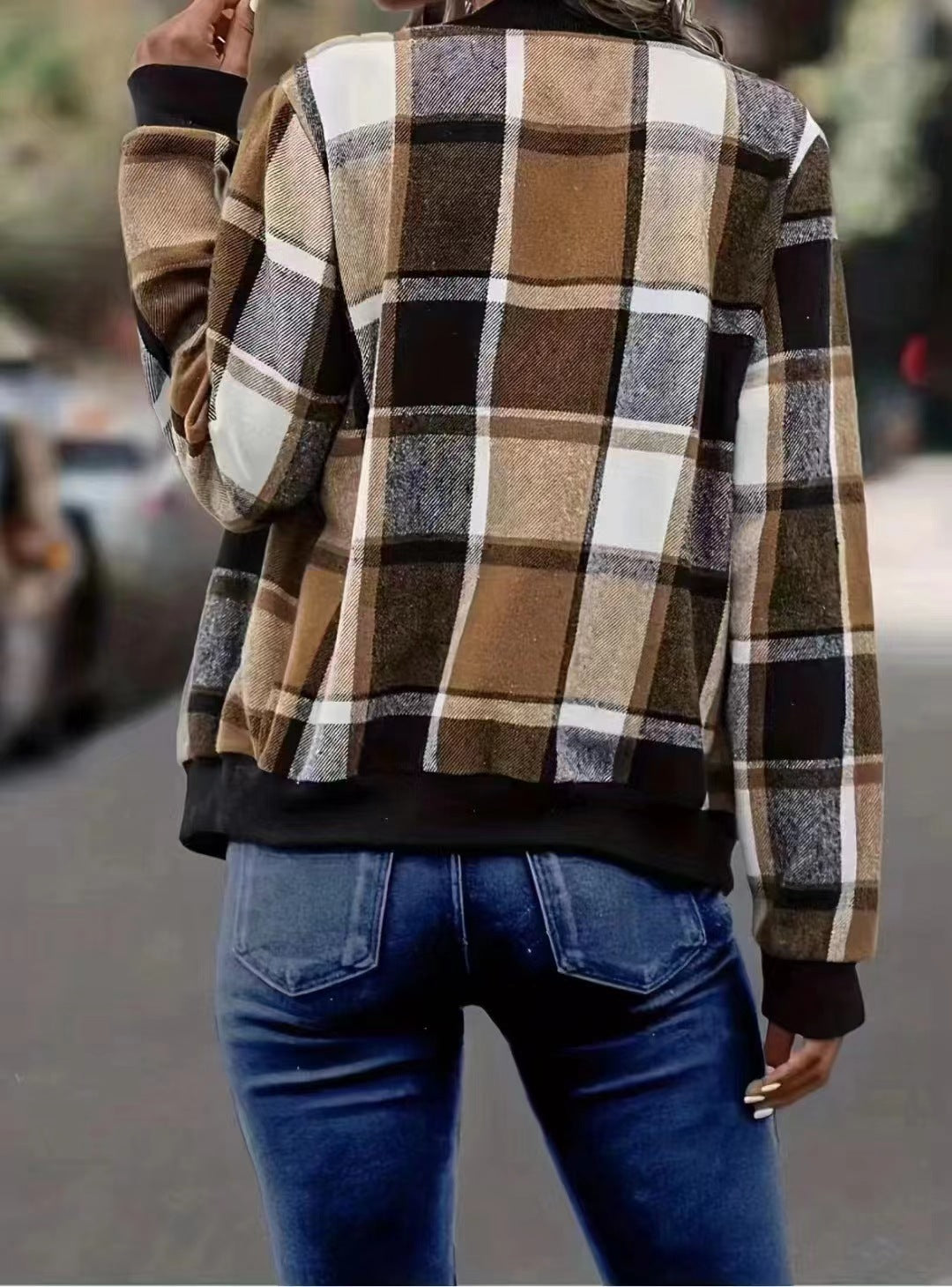 European & American Plaid Baseball Jacket - Autumn/Winter Style European And American Autumn And Winter | Ectron Online