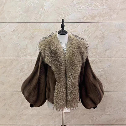 Women's Leopard Print Mink-Like Coat | Mid-Length Luxury Faux Fur Mid-length Mink-like Wool Leopard Print | Ectron Online
