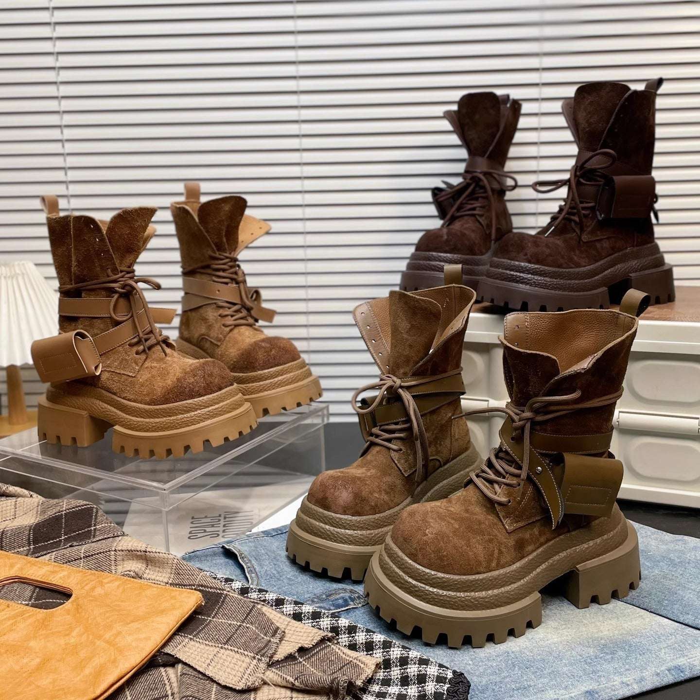 New Women's Suede Martin Boots