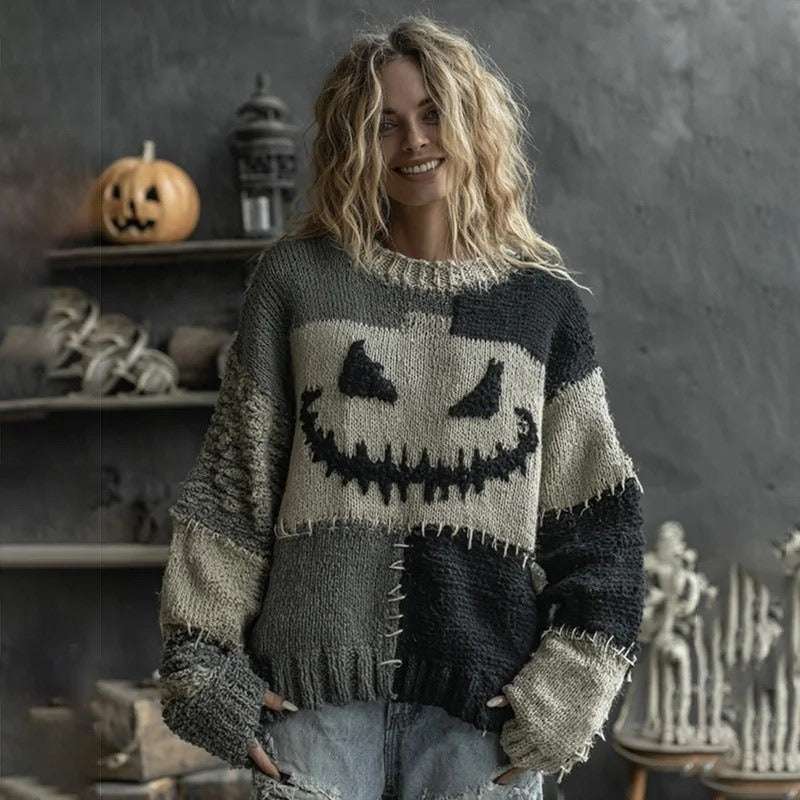 Unisex Halloween Loose Sweater Halloween Men And Women Same Style Loose | Ectron Online