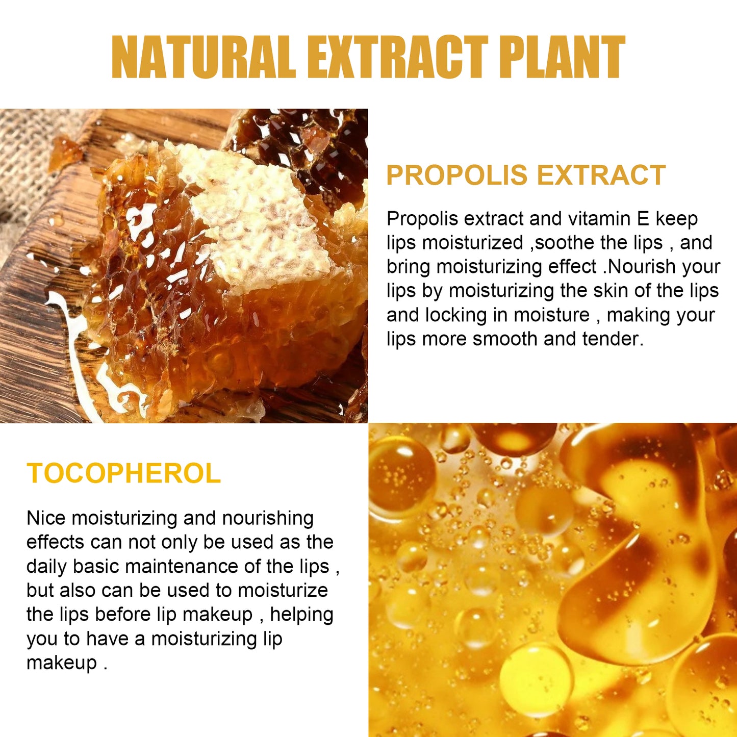 EELHOE Honey Lip Mask - Moisturizing & Exfoliating Lip Sleep Mask