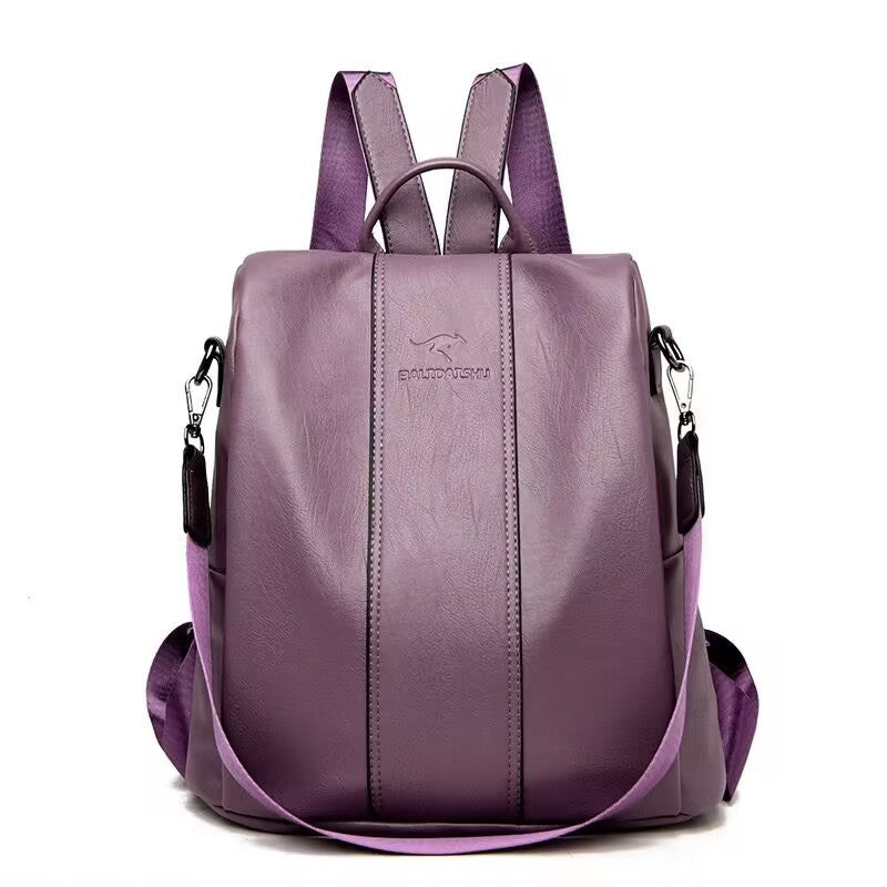 Women's Large Capacity Soft Leather Backpack Travel Bag Backpack Women's Large Capacity Soft Lea | Ectron Online