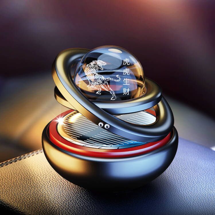 Solar Rotating Car Aroma Decoration Aluminum Alloy