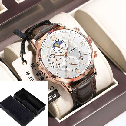 Men's Simple Chronograph Watch Simple Multifunctional Chronograph Water | Ectron Online