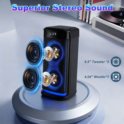 Portable Wireless Party Speaker | Bluetooth Speaker with Mic & Guitar In Portable Wireless Party Speaker With LED | Ectron Online