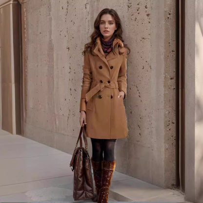 Women's Korean Double-Faced Woolen Coat | Slim-Fit Long Winter Jacket Women's Korean-style Slim-fit Long Doubl | Ectron Online