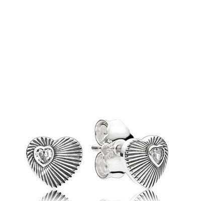 Lady Heart Sterling Silver S925 Stud Earrings