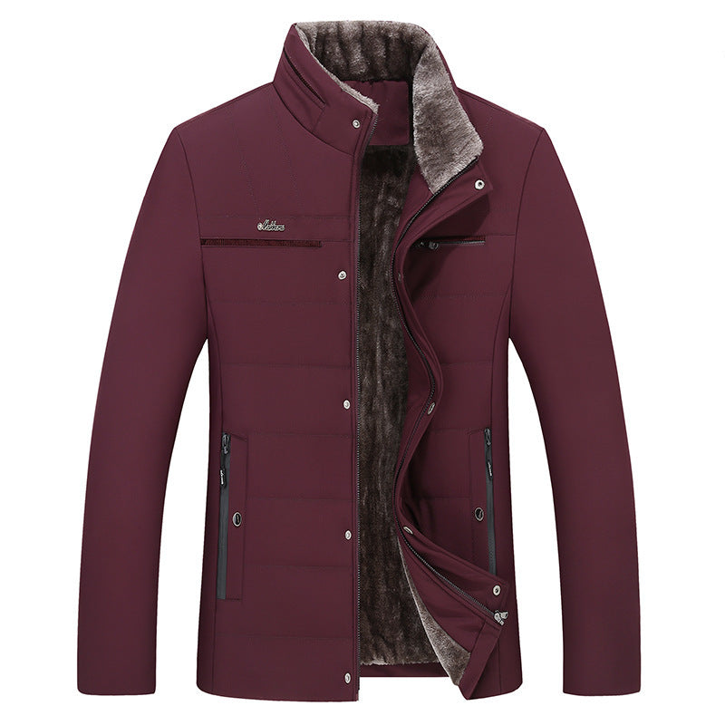 Men's Cotton-Padded Winter Coat Middle-aged Cotton-padded Clothes Daddy' | Ectron Online