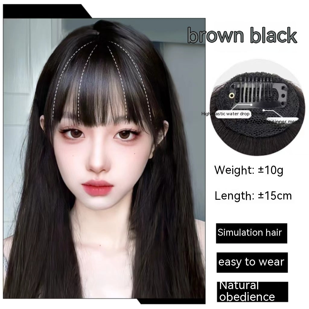 Natural Forehead Straight Bangs Wig - Seamless Blend Natural Forehead Artificial Hair Straigh | Ectron Online