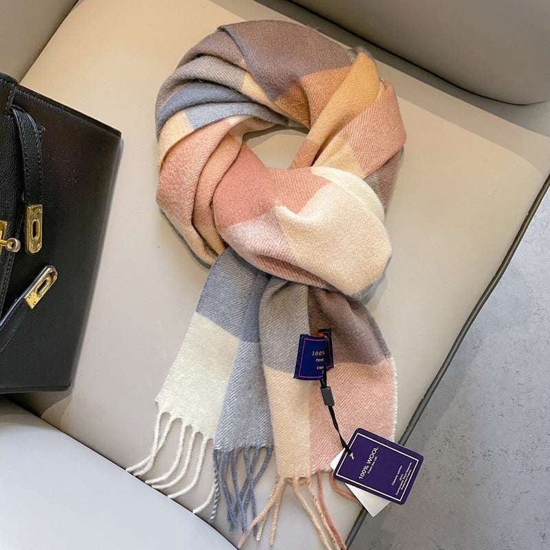 Men's Wool Scarf Wool Scarf Men's Winter Red New Style Fr | Ectron Online