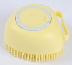 {{ brand }} Silicone Dog Bath Brush for Gentle Pet Grooming Yellow - Pet Products Amazon Hot Silicone Dog Bat