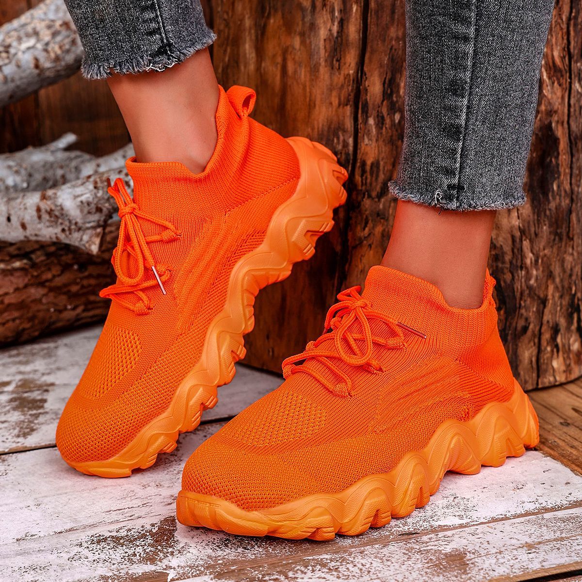Women’s Lace-Up Mesh Sneakers – Lightweight Running Shoes Lace-up Sneakers | Ectron Online