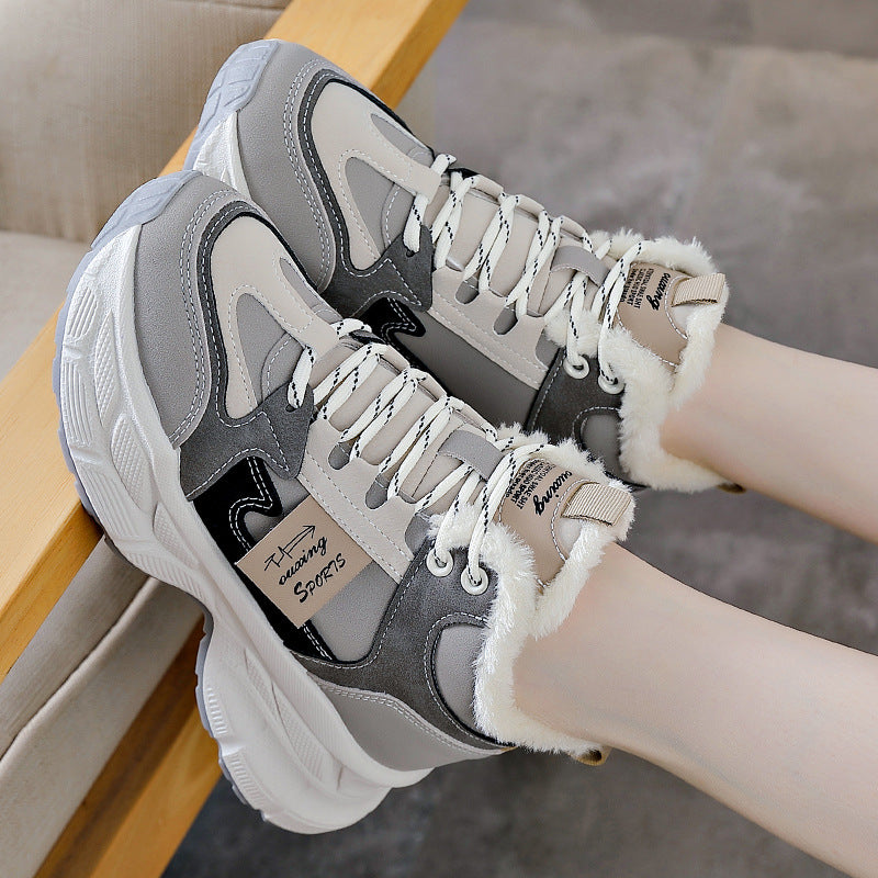 Winter Thermal Fleece-lined Sneakers Women Women's Shoes | Ectron Online