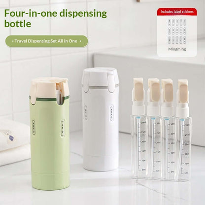 4-in-1 Portable Travel Dispenser | Leak-Proof Bottle Container