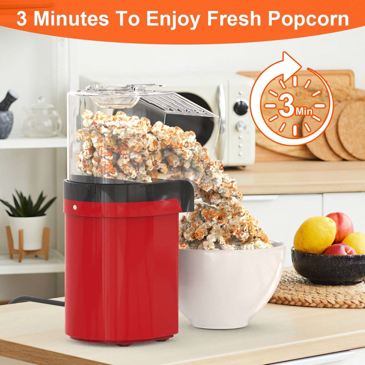 1200W Hot Air Popcorn Popper