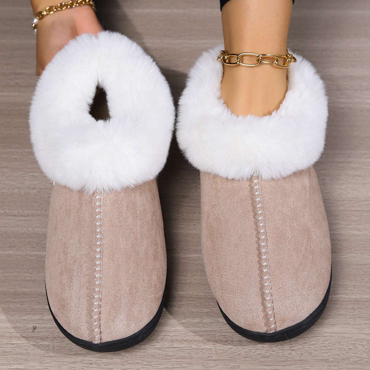 Home Cotton Slippers for Women – Non-slip Neutral Design Home Cotton Slippers Women's Non-slip Ne | Ectron Online