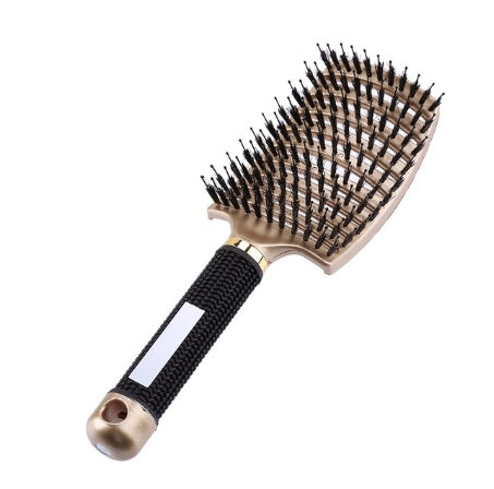 Anti-Tangle Detangler Hair Brush - Bristle & Nylon Scalp Massage Comb