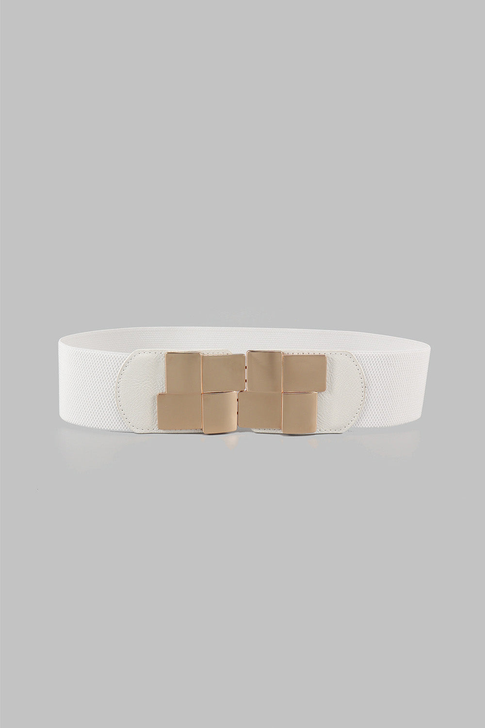 Geometric Buckle Elastic Wide Belt Belt | Ectron Online