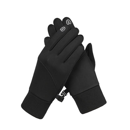 Men's And Women's Fashionable Outdoor Sports Fleece-lined Touch Screen Warm Gloves