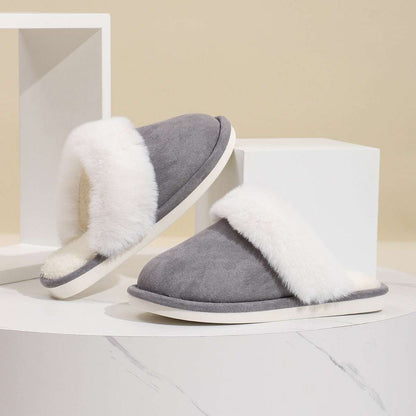 Winter Plush Slippers – Warm, Non-Slip & Soft for Couples Winter Warm Plush Slippers Home Indoor N | Ectron Online