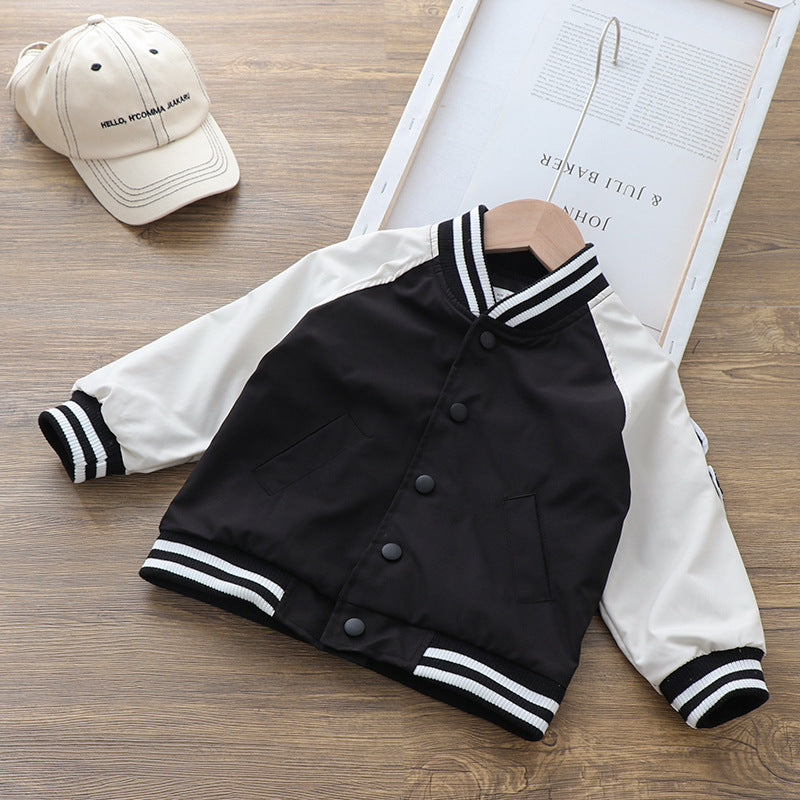 Boys' Handsome Baseball Jacket | Stand Collar New Boys Handsome Baseball Uniform Coat | Ectron Online
