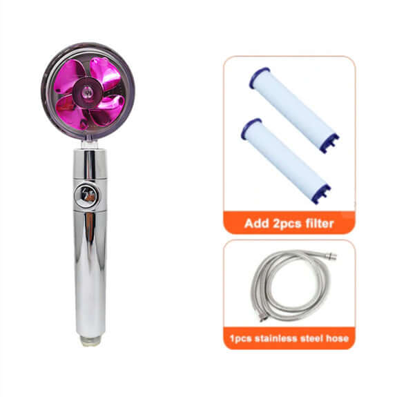 360° Rotating Turbo Shower Head Shower Head Water Saving Flow 360 Degree | Ectron Online