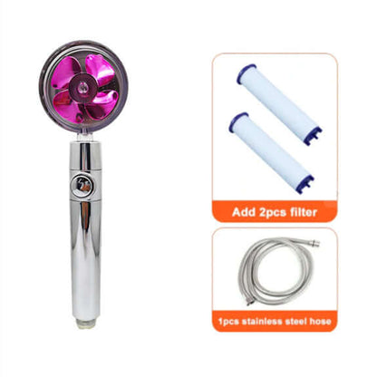 360° Rotating Turbo Shower Head Shower Head Water Saving Flow 360 Degree | Ectron Online