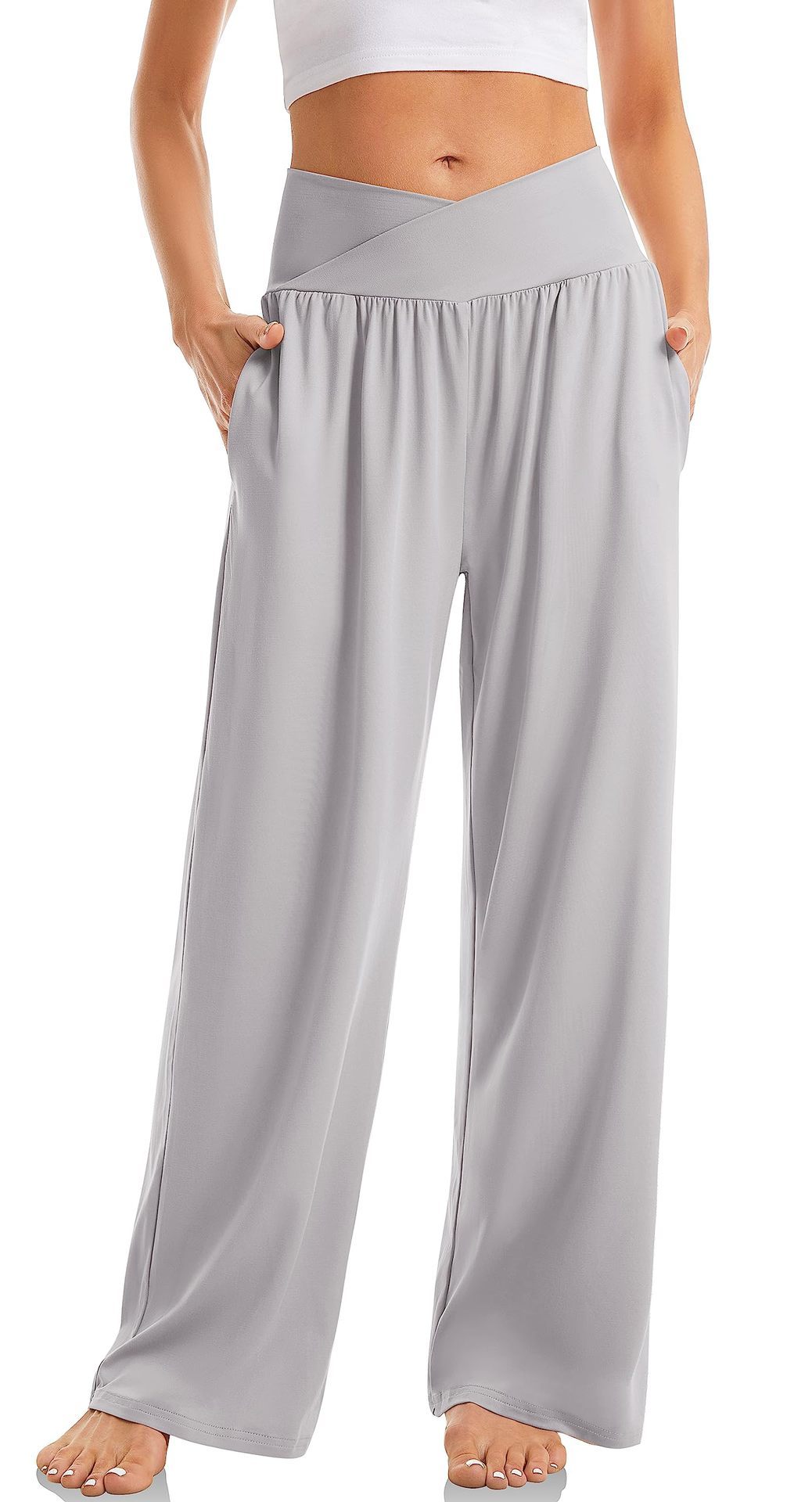 Women's Cross Waist Yoga Pants Loose Trousers Sports Pants Women's Cross Waist Yoga Pants Loose Tro | Ectron Online