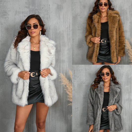 Women's Toka Fur Collar Coat Autumn And Winter Women's Toka Fur Colla | Ectron Online