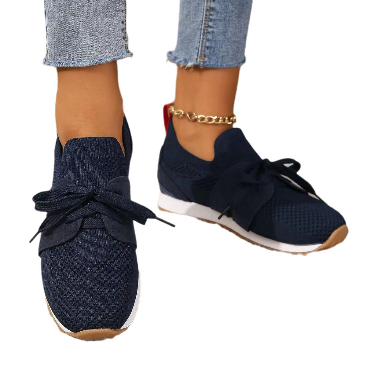 Women's Comfortable Fly Woven Mesh Lace-up Casual Shoes Women's Comfortable Fly Woven Mesh Lace- | Ectron Online