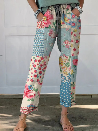 Women's Casual Slacks Printed Fashion