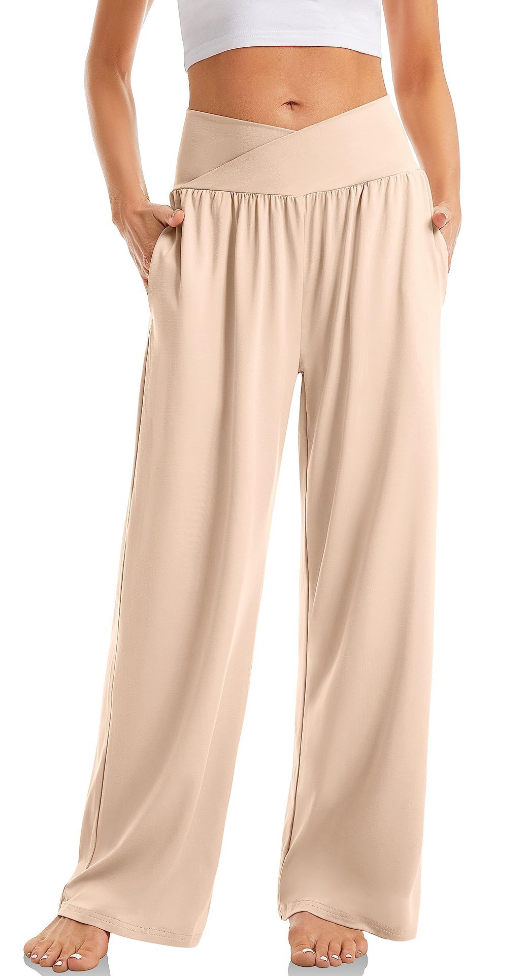 Women's Cross Waist Yoga Pants Loose Trousers Sports Pants Women's Cross Waist Yoga Pants Loose Tro | Ectron Online
