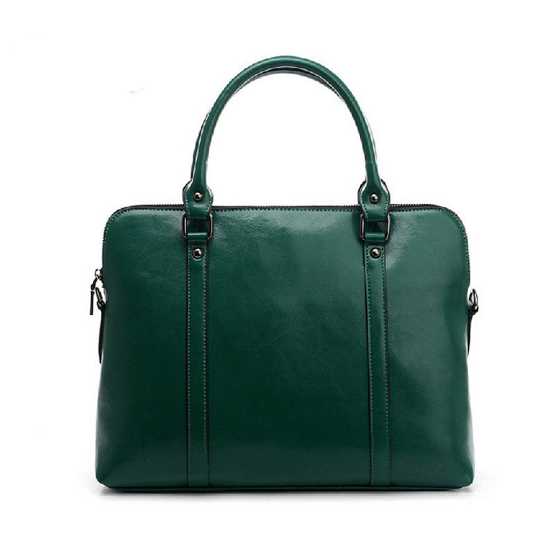 Fashionable lady leather briefcase