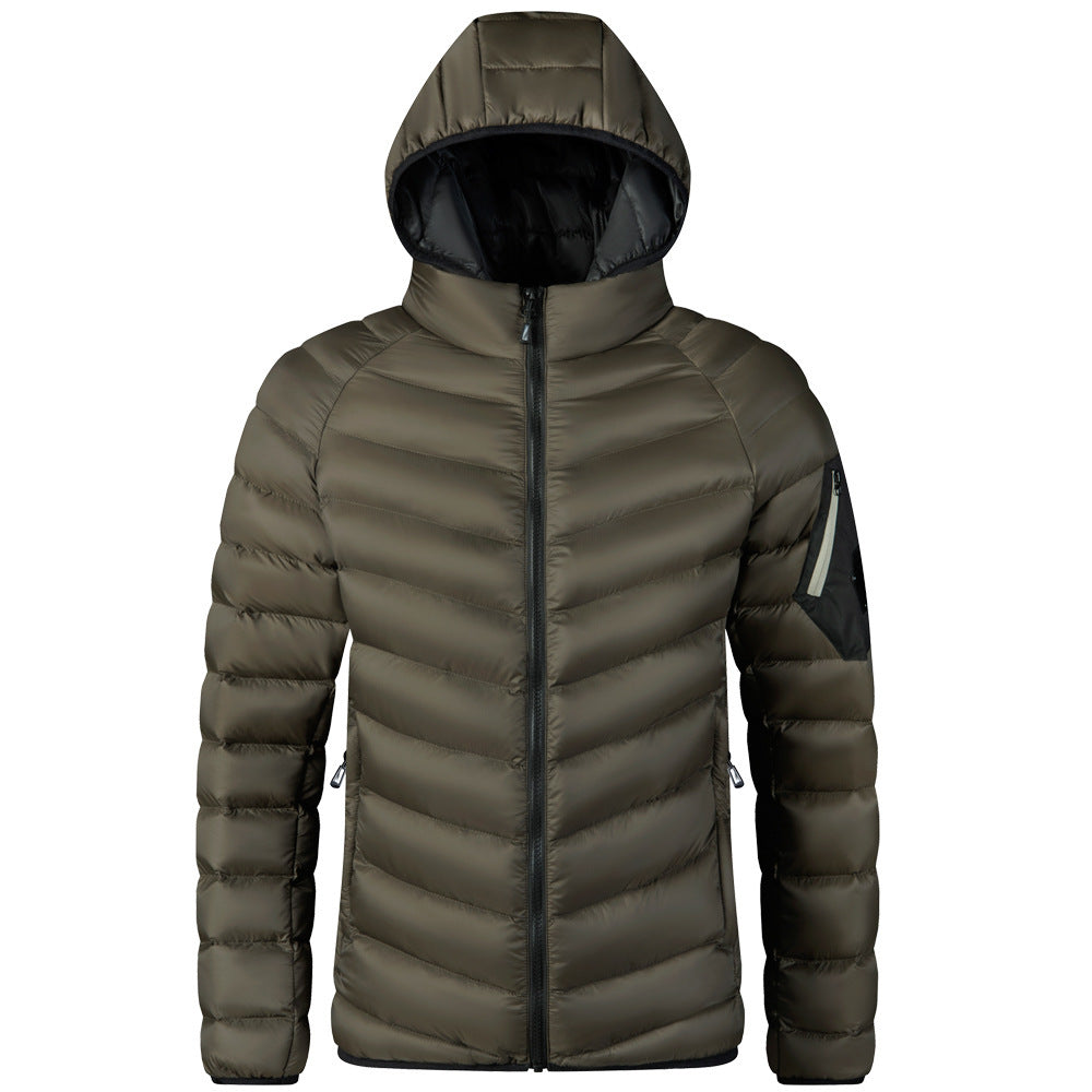 Men's Plus Size Hooded Velvet Padded Thick Coat Men's Coat Plus Size Velvet Padded Thick | Ectron Online