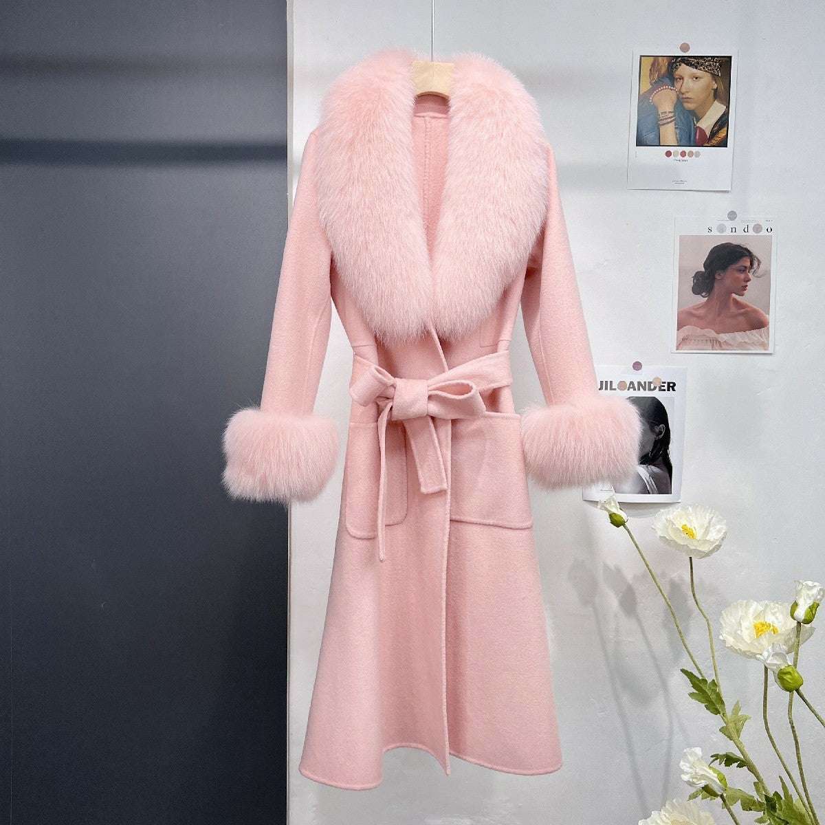 Women's Long Wool Coat Autumn And Winter Fur Coat Wool Double-s | Ectron Online