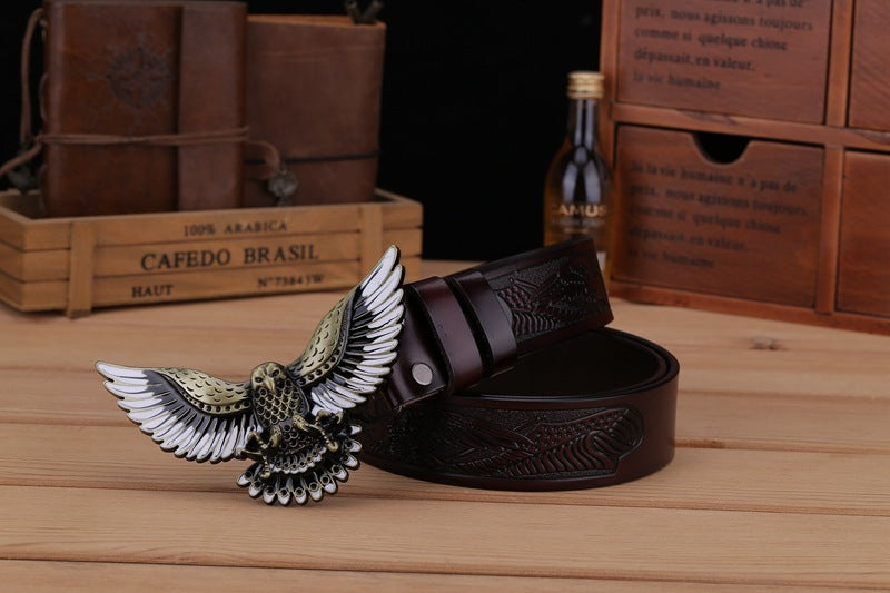 Men's Fashion Eagle Leather Belt