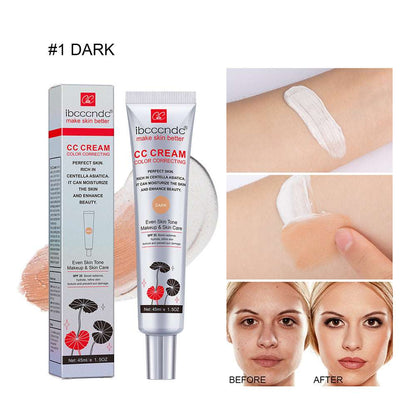Moisturizing CC Cream - Waterproof Makeup & Concealer Moisturizing Correcting CC Cream Waterpr | Ectron Online