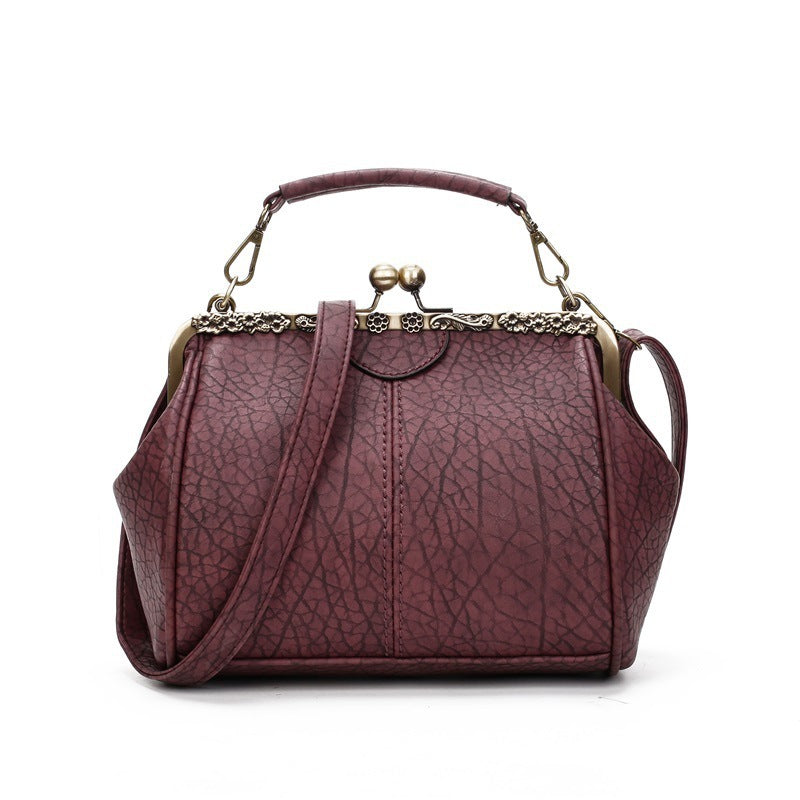 Trendy Women's PU Retro Bag - Clip Mouth Design Trendy Women's PU Retro Bag Clip Mouth | Ectron Online