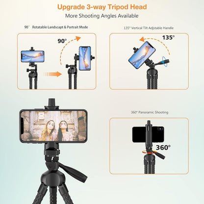 Flexible Octopus Phone Tripod & Selfie Stick - Portable Vlog Stand Flexible Phone Tripod Selfie Stick, Octo | Ectron Online