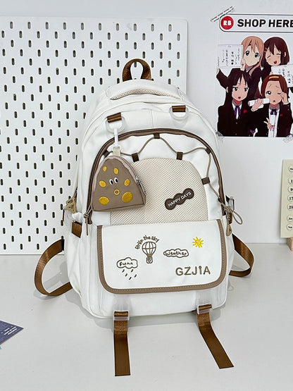 Simple And Lightweight Large Capacity Contrast Color Backpack