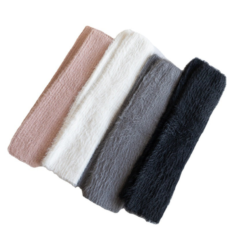 Thick Feather Yarn Bunching Socks with Cashmere