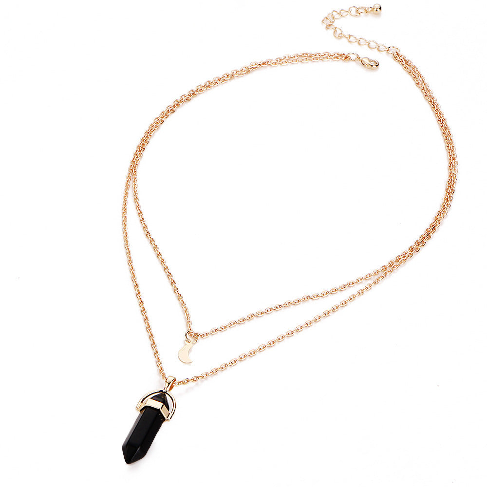 Cosmic Elegance | Star and Moon Necklace Celestial Goddess Necklace | Ectron Online