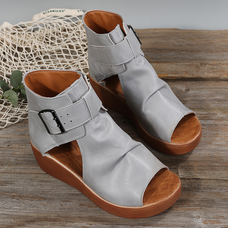 Women’s Summer High-Top Wedge Sandals – Stylish & Comfortable Women's Summer Fashion High-top Wedge Sa | Ectron Online