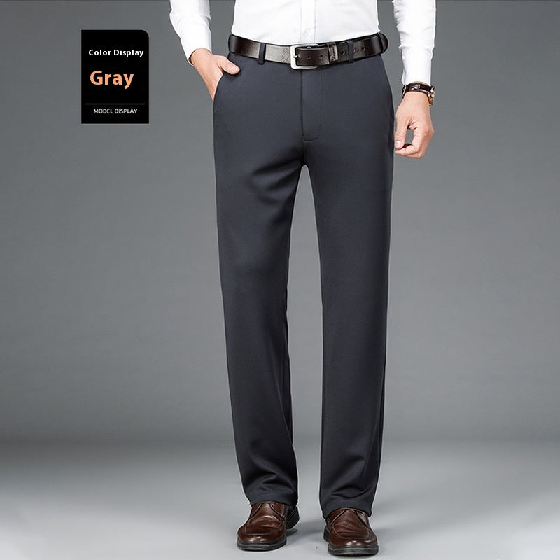 Men's Ice Silk Suit Pants - Business Casual Business Suit Pants Men Ice Silk Casual | Ectron Online