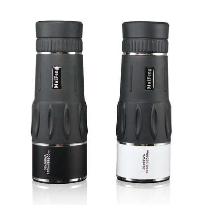 Two black monoculars with Maifeng branding on a white background