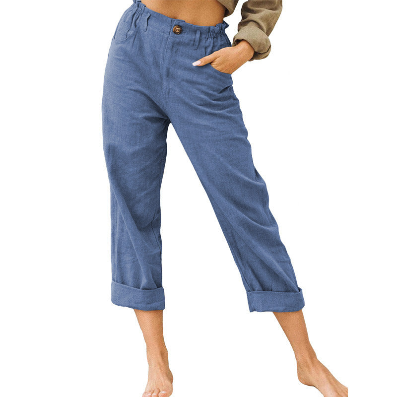 Women's Joggers Pants Fashion High Waist Casual Pants With Pockets