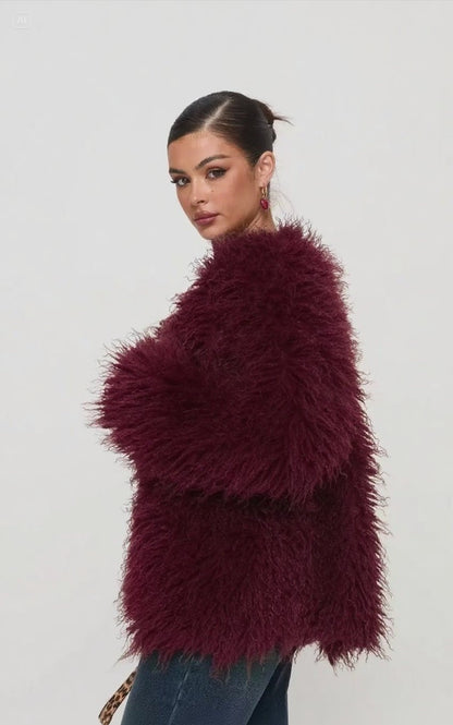 Women's Faux Fur Jacket | Elegant & Cozy Winter Fur Coat Coat Faux Fur Jacket | Ectron Online
